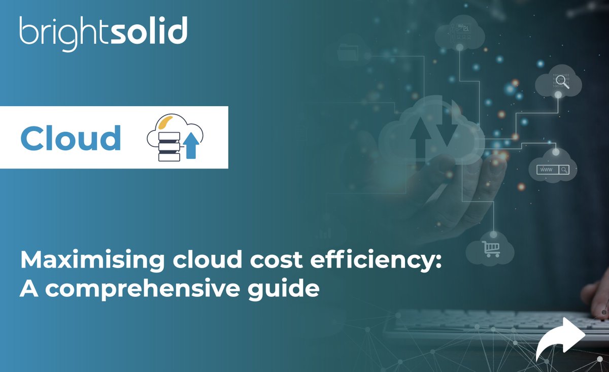 brightsolid's tweet photo. Our latest eBook, "Maximising cloud cost efficiency," has you covered! 

Get your hands on expert strategies and essential tools for maximising efficiency and savings in the cloud. 

Download your FREE copy now!

https://t.co/O3DrIDYpov

 #CloudStrategy #DigitalTransformation https://t.co/MMcSvtACWf