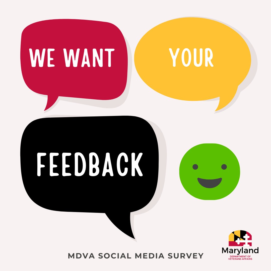 We need you! MDVA has partnered with the UMD Robert H School of Business to examine how Post 9/11 Veterans are interacting with social media. Complete the survey today! bit.ly/3xP1x5G