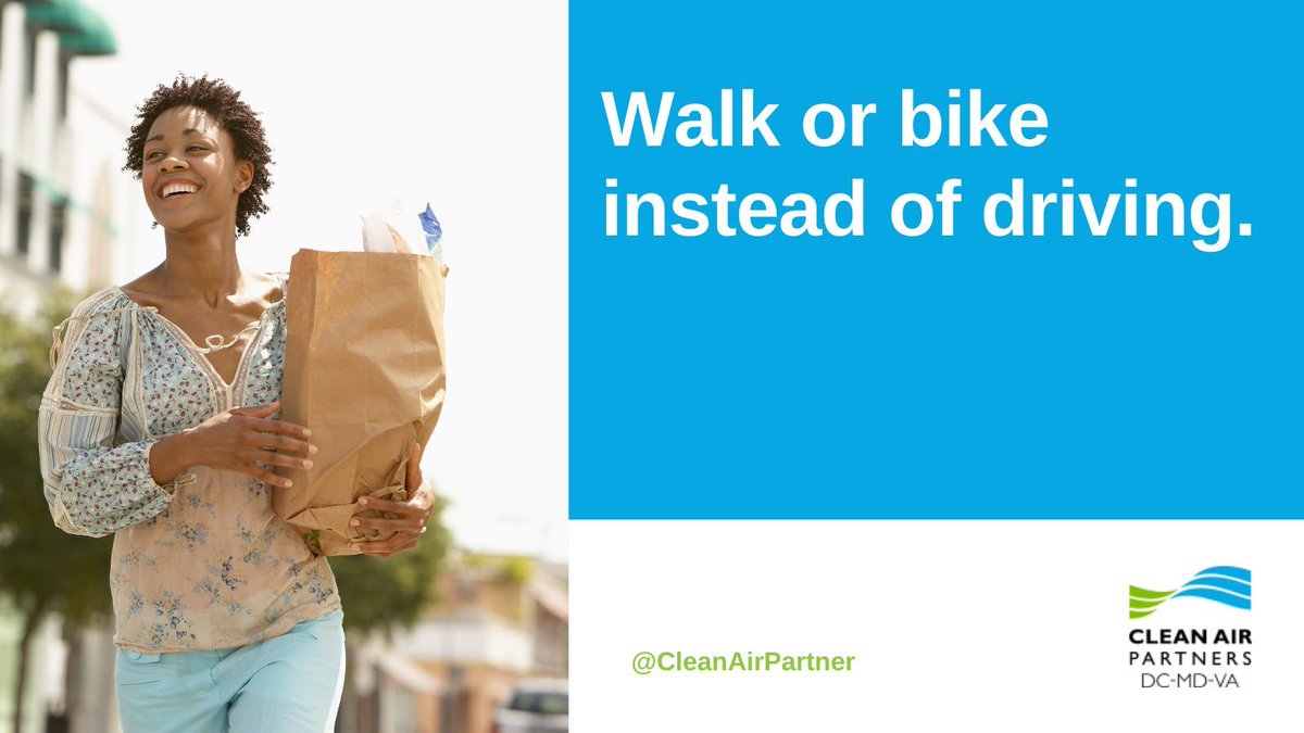 The weather's warming up! On mild days this spring, @CleanAirPartner suggests walking or biking to get to work or run errands. Your physical and mental health will benefit, and so will the environment! 💪🌎