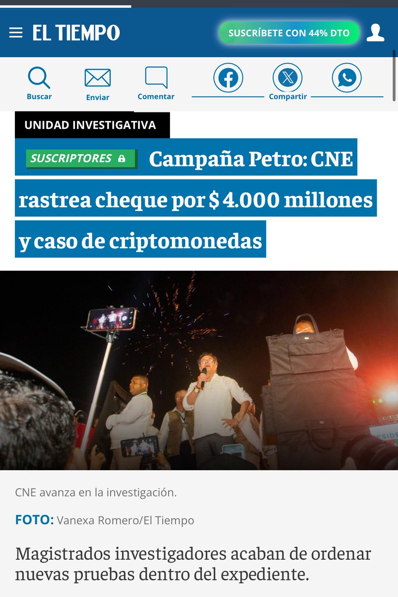 🔴🇨🇴ATENCIÓN. @CNE_COLOMBIA revela que a la campaña de @petrogustavo ingresaron ilegalmente $4.000 MILLONES producto de la Estafa de la criptomoneda Daily Cop.