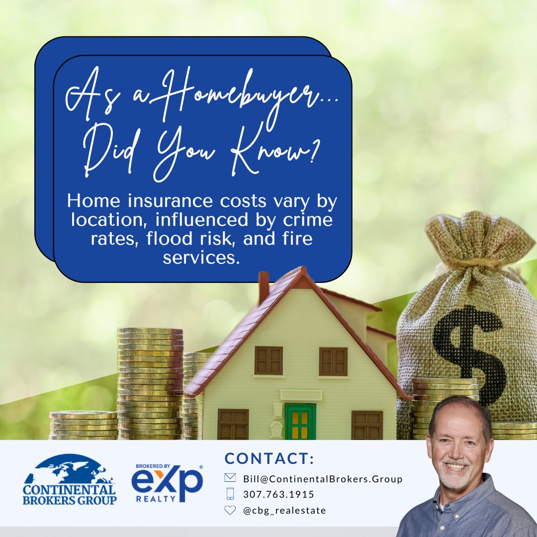 Attention Homebuyers! Did you know your home insurance cost might be influenced by factors like location, crime rates, and even flood risk? It's essential to factor these into your budget. #visitwyoming #explorewyomin #wyoming #nature #yellowstonenationalpark