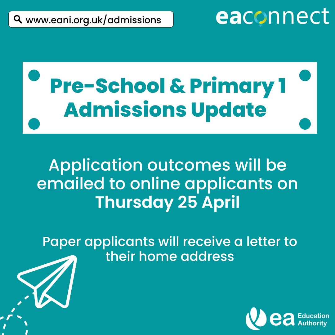 Parents will receive the outcome of their Pre-School (Stage 1) or P1 application on Thurs 25 Apr. Parents whose child has a Statement of SEN awaiting placement will be updated by their SEN link officer or school/setting when a placement has been secured. 1/2