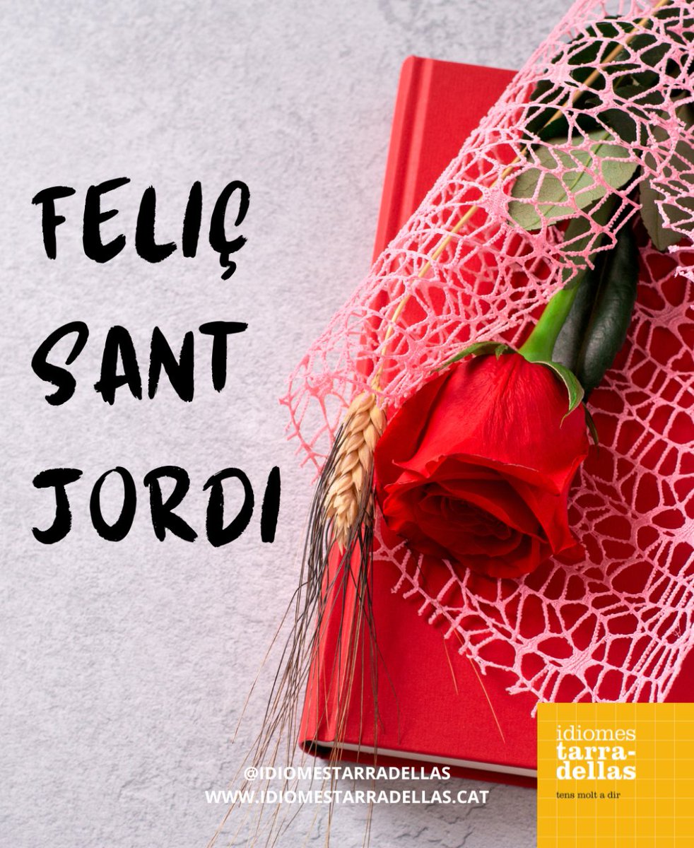 Feliç Diada de Sant Jordi! 🌹📚🐉🗡️👸
.
.
#academia #idiomes #academiaidiomes #santjordi #santjordi2024 #diadasantjordi #diadasantjordi #llibres #roses #llegenda #cultura #lescorts #eixample #esquerraeixample #barcelona #idiomestarradellas