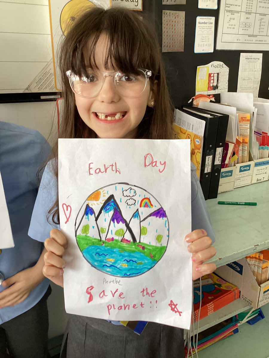 Soooo impressed by the posters made by p3/4 for #EarthDay2024 😁🙌🏼🌍⭐️ <a href="/Logans_Primary/">Logans PS and NC</a>