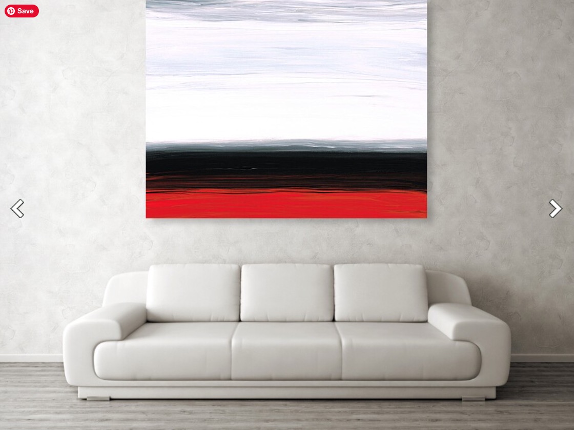 White Horizon HERE:  fineartamerica.com/featured/white… #abstract #abstractart #abstractpainting #painting #paintings #modernart #red #homedecor #interiordecor #buyINTOART #FillThatEmptyWall