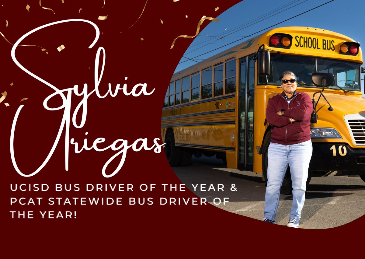 2023-2024 Bus Driver of the Year: Sylvia Uriegas We are pleased to announce Sylvia Uriegas as the 2023-2024 PCAT Statewide Bus Driver of the Year! Please join us in congratulating Ms. Uriegas!