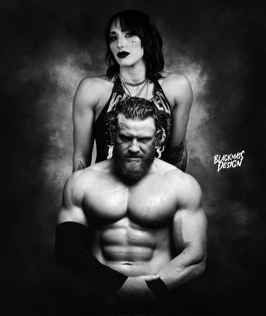 Mami and Buddy 💜🖤 #BuddyMatthews #RheaRipley #WWE #AEW