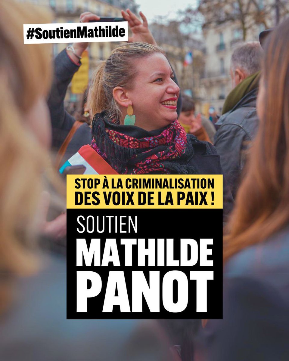 🔴 La présidente de notre groupe parlementaire @MathildePanot est convoquée par la police pour des motifs fallacieux ! Chacun doit s'alarmer de cette répression sans précédent des voix de la paix. Nous ne nous tairons pas face au risque génocidaire à Gaza ! #SoutienMathilde