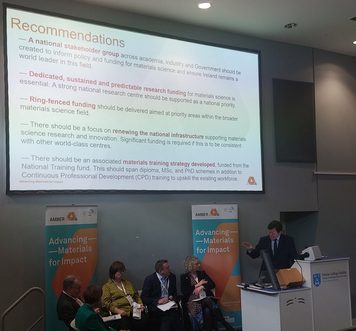 Great to attend today the Amber's paper Launch of 'The importance of Advanced Materials in Ireland' . 5 Recommendations highlighted and aligned well to the EU Adv. Mat. recent Communication #RawMaterialsAct @EI_SOReilly @EI_BFlynn @ambercentre