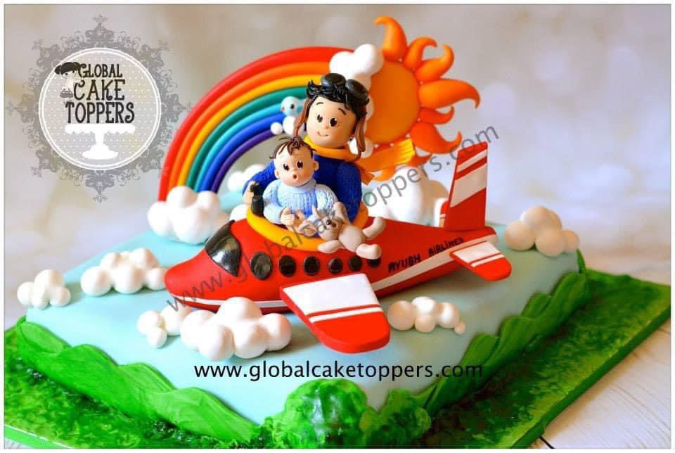 Let’s ride to the land of imagination 💭 #aeroplane #airplane #airplanecake #airplanecaketopper #anjalitambde #globalcaketoppers