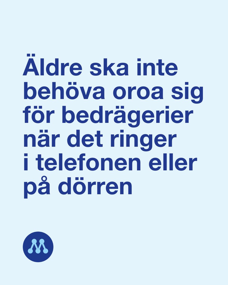 Stopp för bedrägerier mot äldre. Gör Sverige tryggt igen.🧵