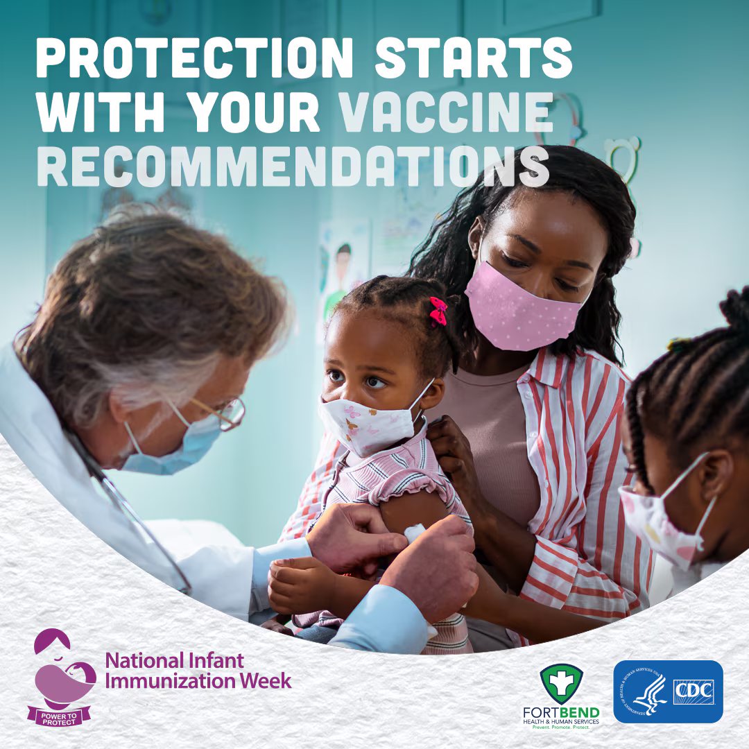 National Infant Immunization Week highlights the importance of protecting infants and young children from vaccine-preventable diseases. This year, a primary focus is to ensure families stay on track for their children’s well-child visits and routinely recommended vaccinations.