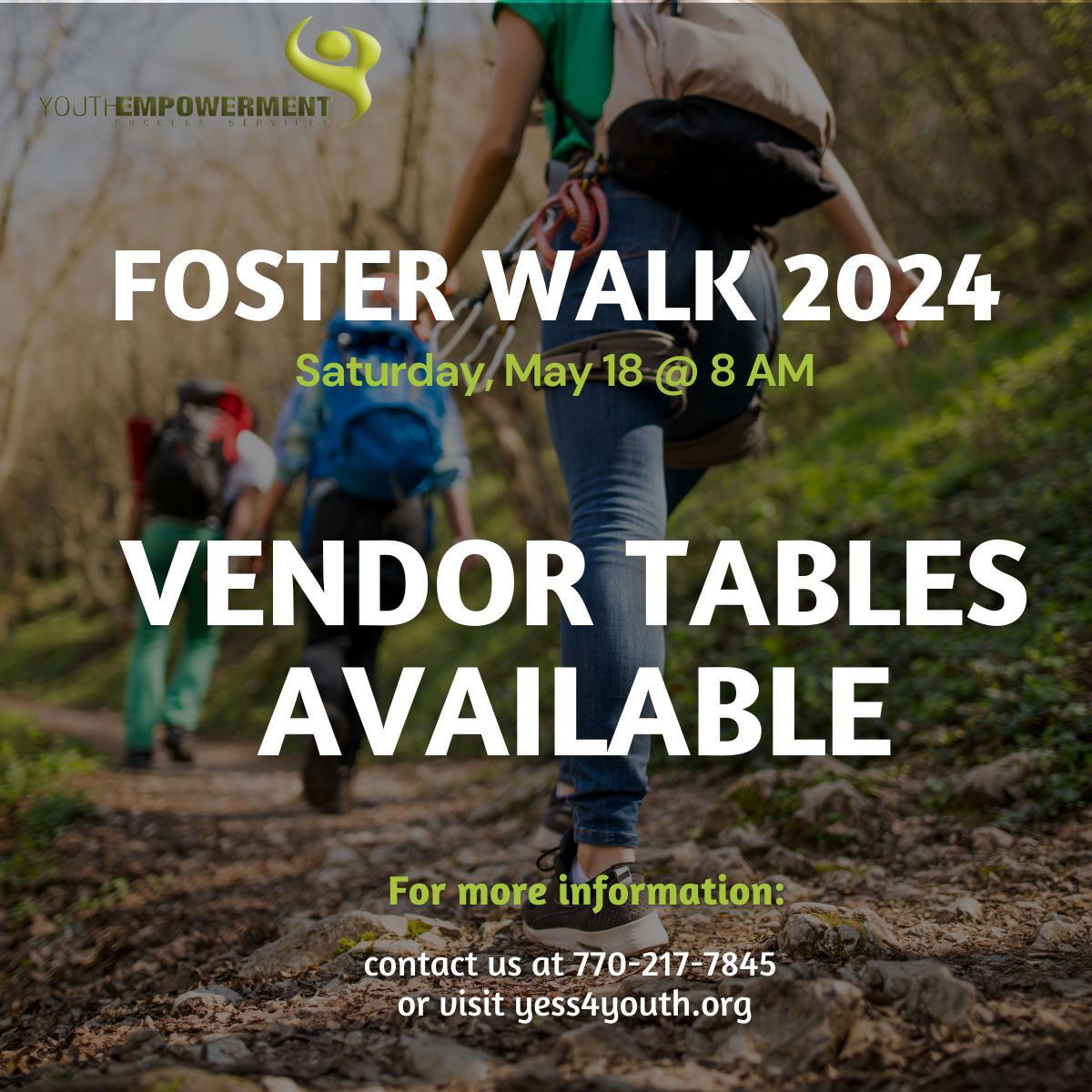 YESS4Youth_'s tweet photo. Join us at Foster Walk 2024 and be a part of making a difference in the lives of homeless youth! 

Show your support for this worthy cause and contact us at 770-217-7845 or go to https://t.co/W4sTOlk3VG  to reserve your spot.

Register now and be a part of something meaningful! https://t.co/uKKkuIDz3A