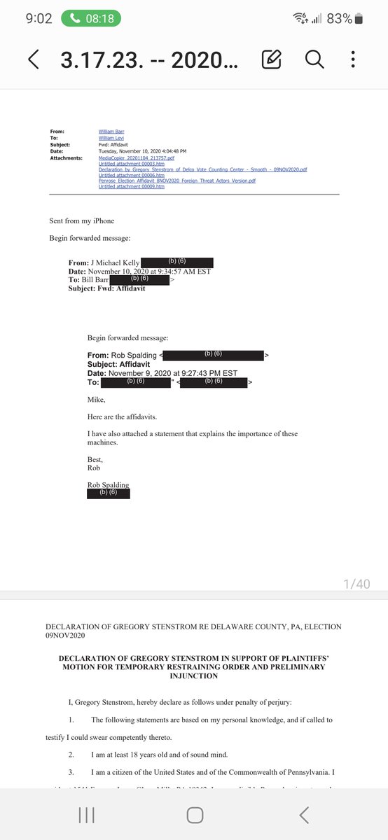 So since we filed our injunction November 3rd 2020, to get into the back room, where unopened ballots were still there November 5th 2020, at the Central Counting Center ,the Wharf in Chester Delaware County PA,  we fought like hell TO get in to that room INCLUDING fighting the…