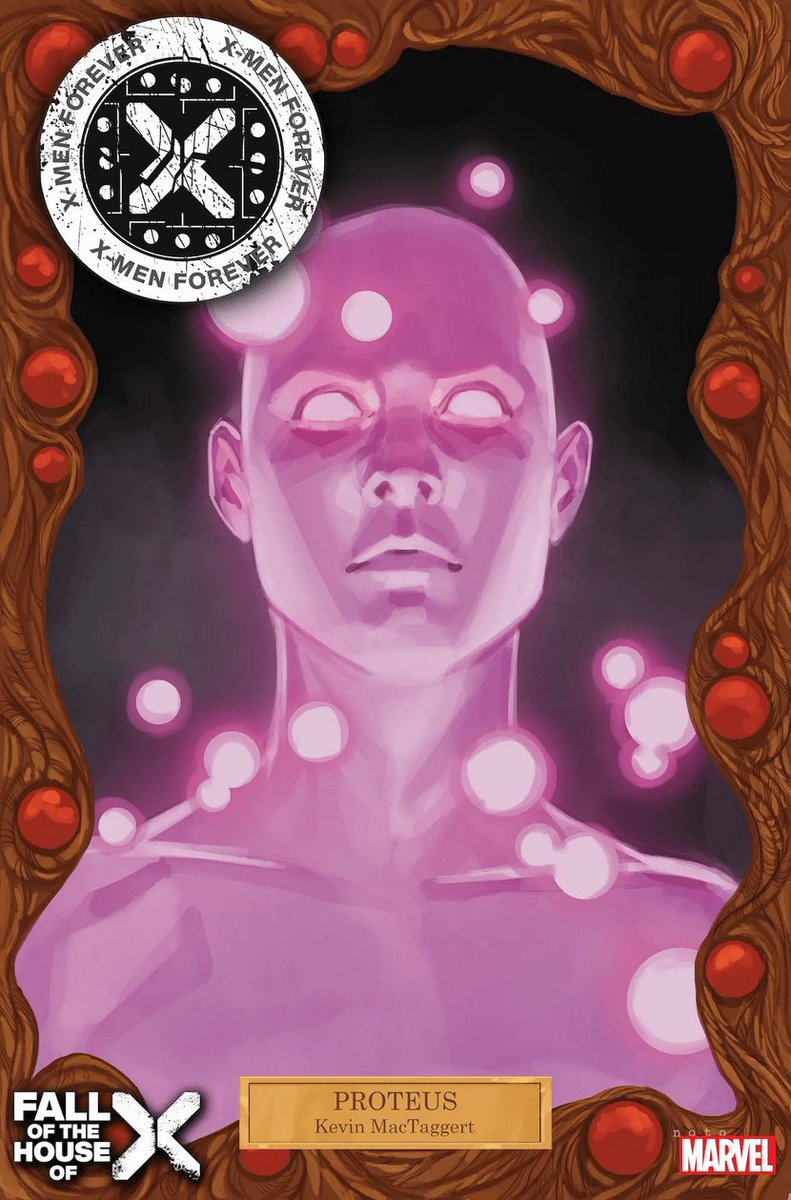 prfxsnatchedwig's tweet photo. #MutantSpotlight on #OmegaMutants: Kevin MacTaggert, aka Proteus

Kevin MacTaggert, more infamously known as Proteus and the son of Moira MacTaggert, first appeared in "X-Men #119" (December 1978), created by the legendary Chris Claremont and John Byrne. Recognized as an Omega-level mutant, Proteus possesses reality-warping psionic abilities that allow him to manipulate and distort the fabric of reality within his vicinity.

Proteus's most formidable power is his Reality Manipulation [Psionic]. This ability allows him to alter the perception and physical reality around him, making the impossible possible within a localized area. His powers extend to Molecular Reconstruction, where he can reshape matter at a molecular level, a skill he recently uses to convert nonviable Krakoan eggs into viable ones for the resurrection protocols on Krakoa.

A secondary yet significant ability is his Teleportation, which lets him travel anywhere in the universe and shift between realities. Terrakinesis is another potent power, demonstrated when he psionically cleansed Mars of its radioactivity to prepare it for terraforming.

Despite his vast abilities, Proteus's existence is marked by his need for host bodies, as his energy form tends to burn out the bodies he occupies. This need highlights his greatest weakness—metal, which disrupts his energy form and can destroy his host bodies.

Proteus's story took a dramatic turn when he escaped confinement from Moira's lab on Muir Island, leading to several possessions and battles with the X-Men. After many conflicts, he was believed destroyed, but the mutant's energy form can never truly die. He later resurfaced, demonstrating his powers by reshaping Edinburgh and subsequently engaging in battles that fused and then scattered his energies.

Recently, Proteus was brought back to life on the mutant nation of Krakoa, where he became an integral part of The Five—a group of mutants who combine their abilities to resurrect deceased mutants. His role is crucial, providing the reality-warping necessary to sustain the resurrection protocols.

Proteus's involvement in the X of Swords and King in Black story arcs further showcased his Omega-level capabilities. During the Hellfire Gala, he played a pivotal role in terraforming Mars, highlighting his powers on a cosmic scale.

Kevin MacTaggert's journey from a misunderstood mutant to a key player in mutant resurrection encapsulates the tragic yet triumphant essence of his character. His story is a blend of immense power, personal struggle, and the quest for redemption, making him a quintessential Omega-level mutant on Krakoa and a revered figure among The Five. His ongoing narrative promises further exploration of his vast abilities and his impact on the mutant community and beyond.

#Proteus #OmegaMutant #MarvelComics #XMen #Krakoa #TheFive #RealityWarping