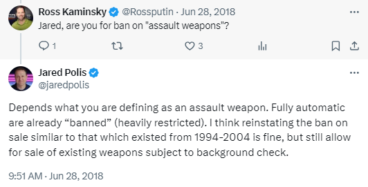 We will not reach out to Gov Jared Polis @jaredpolis @GovofCO to ask if he knew the #Columbine massacre happened in 1999 during the last federal 'assault weapon' ban or if he is familiar with the 2022 Bruen decision changing gun control laws

#cogov #coleg #9News #HeyNext #cosen