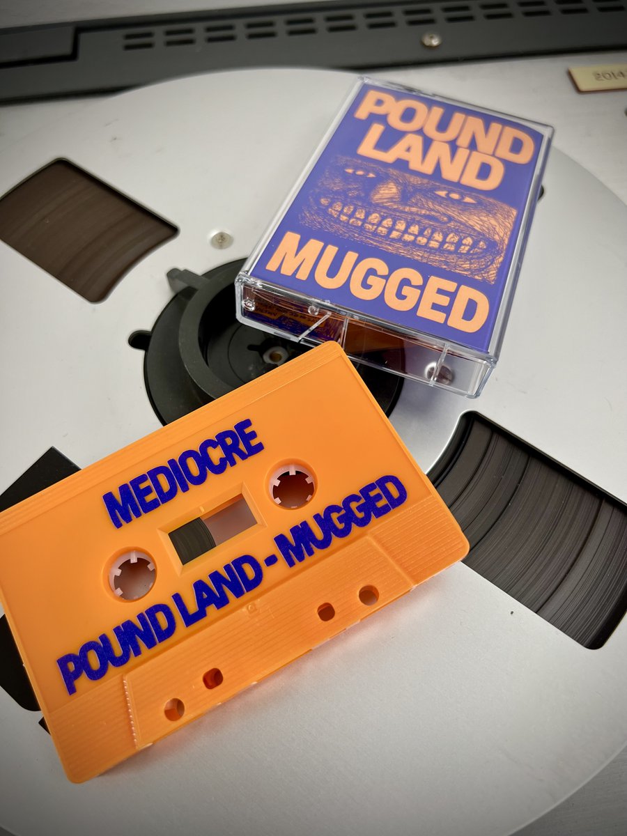 Pound Land - Mugged @cruelnaturerecs Lovely bright orange UV printed cassette and printed inlay  cruelnaturerecordings.bandcamp.com #welovecassette #cassettetapes #music #bands #duplication #audiotapes #musicians #audiocassettes #cassetteduplicationservices #musiconcassette #bandcamp
