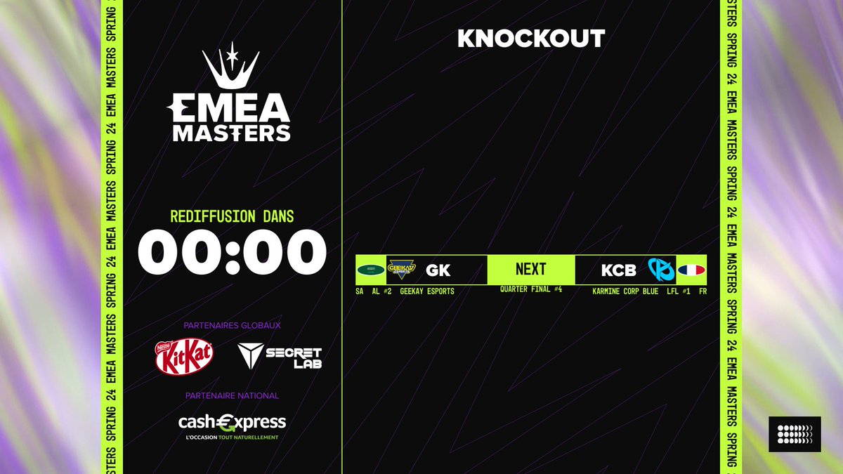 Dernier pré-show des quarts de finale des #EMEAMasters ! On espère voir la Karmine dominer comme BDSA hier 💪 📺 twitch.tv/otplol_