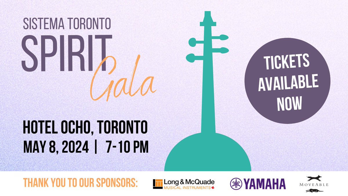 From our friends at @SistemaToronto: Join them for another unforgettable evening in support of free music education for kids in Toronto’s underserved communities. ⁠Learn more here: sistema-toronto.ca/gala-tickets