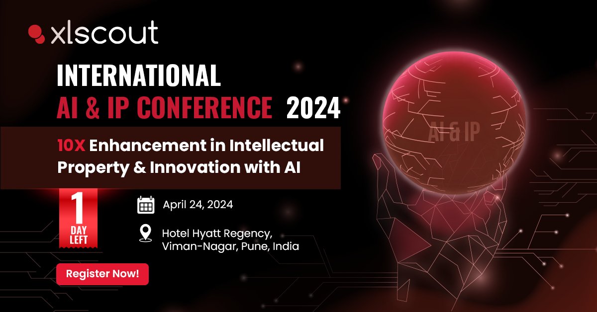 🚨 Just 1 Day Go!
 Unlock the secrets to '10X #Enhancement in #IntellectualProperty & #Innovation with #AI!' Join us tomorrow for our '#International #AI & #IPConference 2024.'
🌐 Online: Watch live on LinkedIn Live: linkedin.com/events/interna…
 🏨 Offline: Hotel Hyatt Regency, Pune