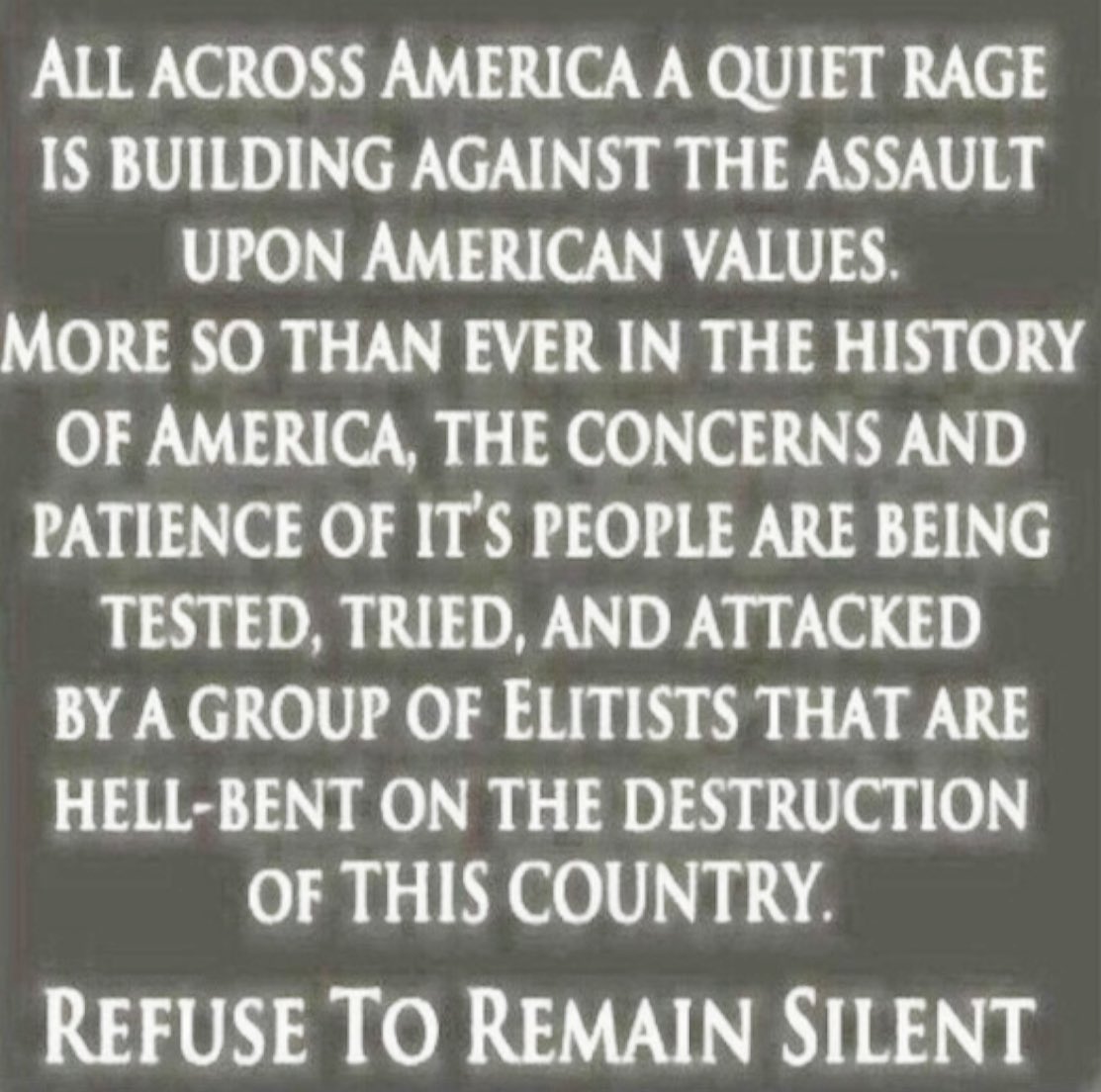 R E F U S E ! Do you feel it brewing? 🤔 I feel it. If you want your country back, you cannot afford to be silent anymore. Who agrees? 🙋‍♂️