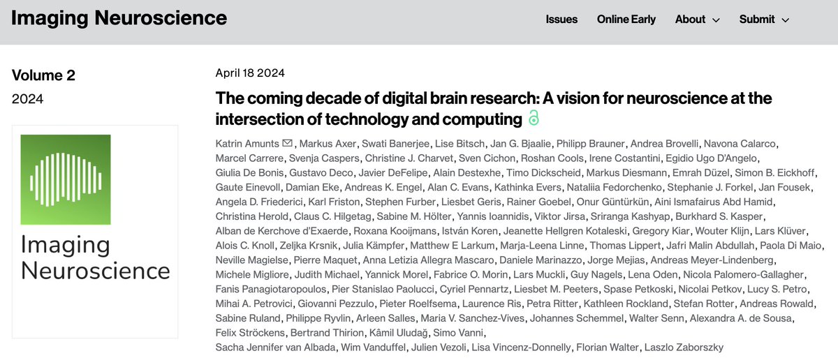 The final version of the position paper on the vision for the coming decade of digital brain research has just been published! The paper summarises the current status of digital neuroscience and identifies key points for further developments. Read more: ebrains.eu/news-and-event…