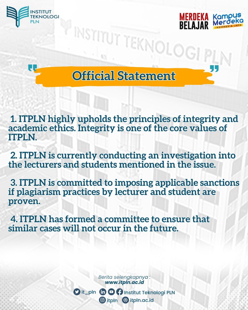 Institut Teknologi PLN tweet media