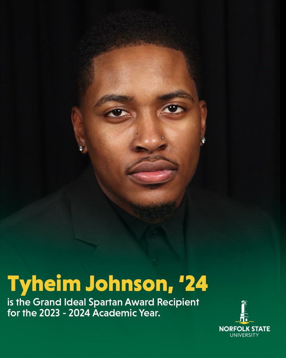 The Division of Student Affairs, presents Tyheim Johnson as the Grand Ideal Spartan recipient for the year! His story is an example to all students of what the Ideal Spartan values are all about. Congratulations, Tyheim! #IdealSpartan #Behold #beholdthegreenandgold