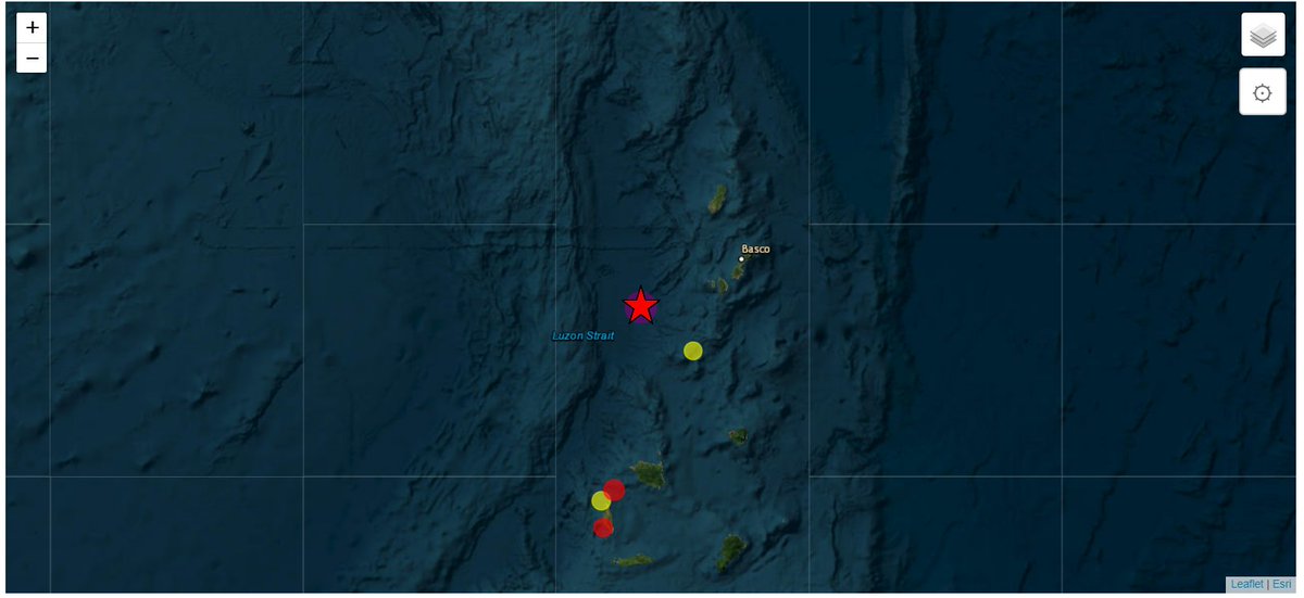InfoEarthquakes's tweet image. 🇵🇭 An #earthquake (#lindol) happened near #Basco, #Philippines at 12:55:13PM on 23/04/2024 UTC. The earthquake had a magnitude of M5.2 and it was 34km (21.12 miles) deep in the ground. Stay safe! #sismo #quake 

Site Used: cutt.ly/2w6iB6Nx
Information from EMSC.