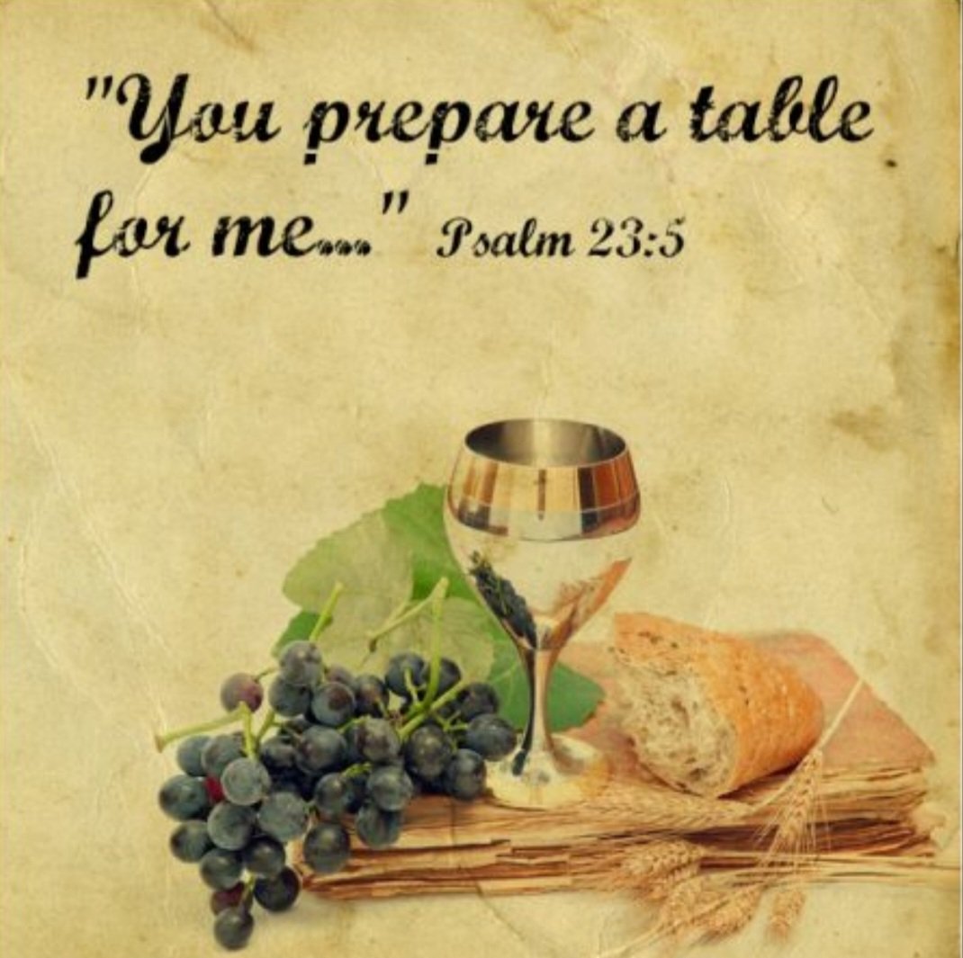 You prepare a table before me in the presence of my enemies. Psalm 23:5