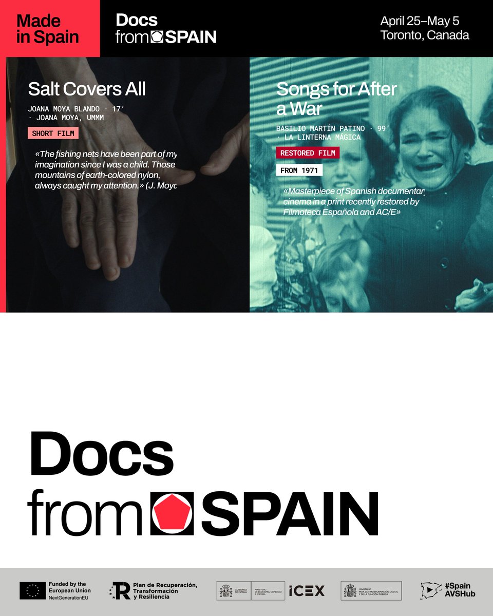 This year, Hot Docs shines with a Spanish spotlight! 🇪🇸🎥 Explore the Made in Spain program, showcasing the best of Spanish documentary filmmaking. We invite you to experience the diversity of Spanish cinema. Don't miss your chance! #DocsfromSpain #HotDocs2025 #SpanishDocumentary