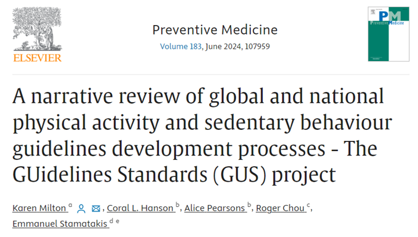 Karen Milton (@karenmilton8) on Twitter photo New paper with <a href="/M_Stamatakis/">Emmanuel (Manos) Stamatakis</a> @HansonCoral @AlicePearsons and Roger Chou
Review of physical activity guidelines development processes
· The quality varied across jurisdictions
· The most robust processes were undertaken by the WHO and Canada
sciencedirect.com/science/articl… New paper with <a href="/M_Stamatakis/">Emmanuel (Manos) Stamatakis</a> @HansonCoral @AlicePearsons and Roger Chou
Review of physical activity guidelines development processes
· The quality varied across jurisdictions
· The most robust processes were undertaken by the WHO and Canada
sciencedirect.com/science/articl…