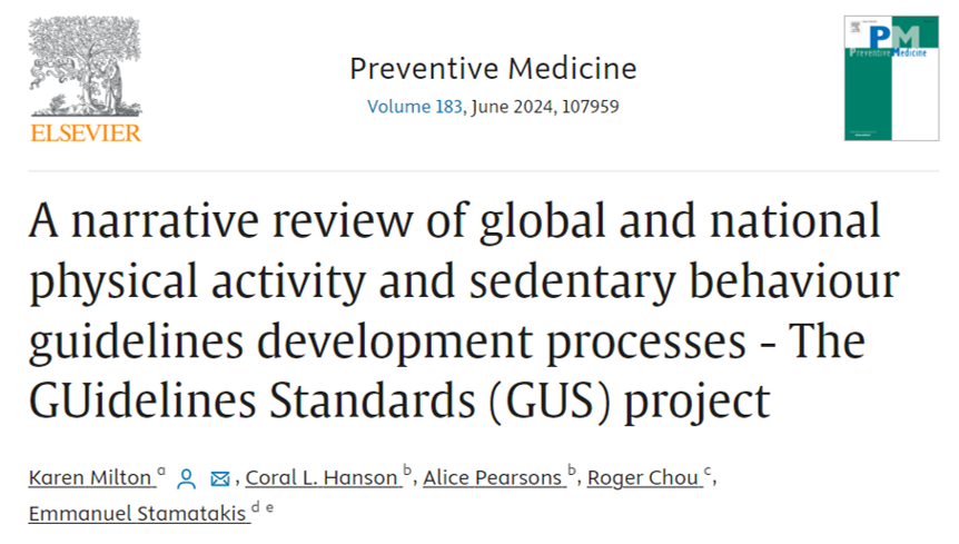 New paper with @M_Stamatakis @HansonCoral @AlicePearsons and Roger Chou Review of physical activity guidelines development processes · The quality varied across jurisdictions · The most robust processes were undertaken by the WHO and Canada sciencedirect.com/science/articl…