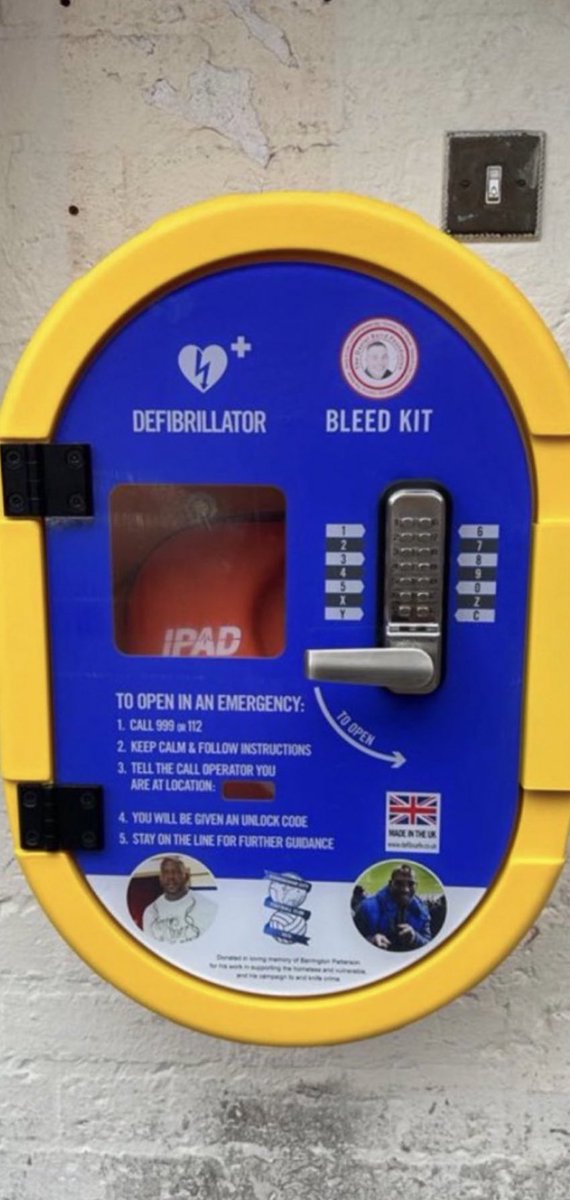The club & OSC have worked with Tracey Patterson to get a defib installed in baz’s memory at StAndrews 
A big well done and thank you to Dave hoult @JeremySDale @PanjabiBlues 
#KRO #BCFC #bcfcOSC 🔵⚪️🌍🏐