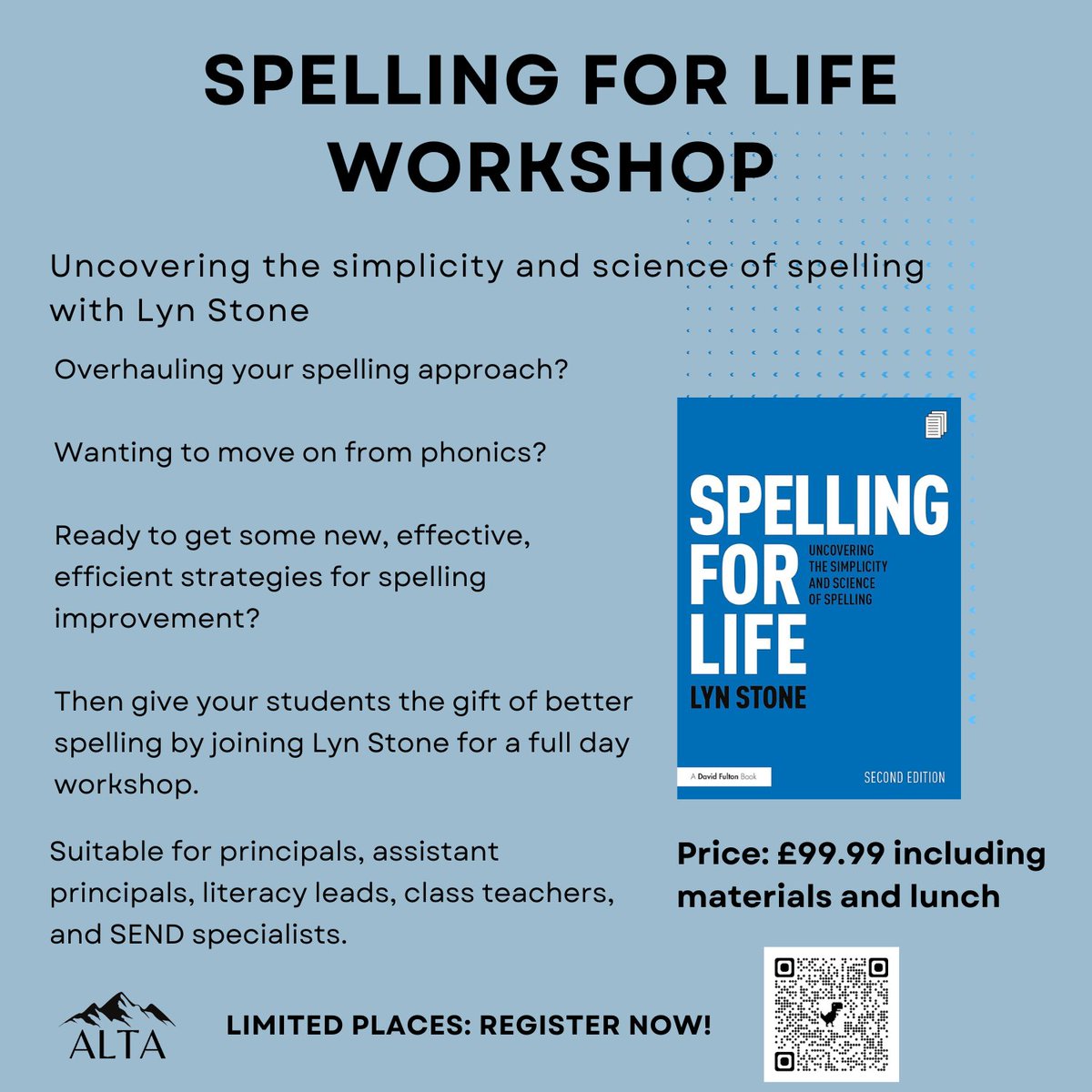 @lifelonglit is coming to England on May 23rd for the CPD event of the year. Will you be joining us? Don't miss out on 👨‍💼 Actionable advice ✍️ Effective strategies 🏫 Suitable for all phases Get your tickets here eventbrite.co.uk/e/spelling-for… Group discounts available on request.