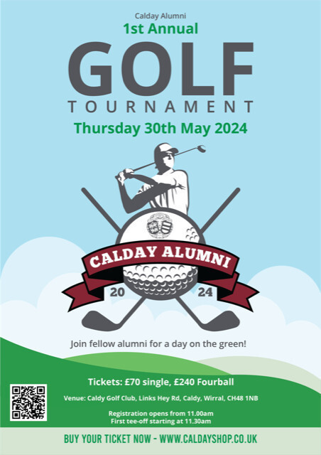 Just over 1 month to go until our Alumni Golf Day! ⛳🏌️‍♀️

📅 Date: 30th May 2024
📍 Location: Caldy Golf Club

We've got the last few places remaining so if you're wanting to take part head over to the school shop now to buy your tickets! 

🎟️ caldayshop.co.uk/collections/ev…