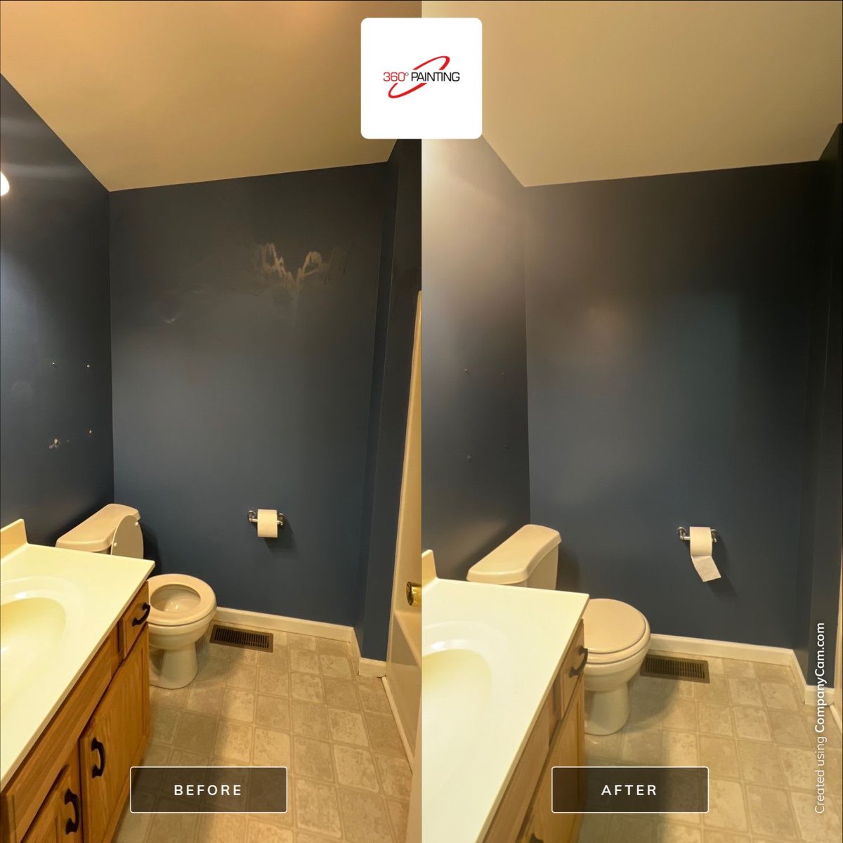 360PaintingYork's tweet image. Feeling bold? 🎨 Give your bathroom a fresh coat of confidence with a striking paint job from 360 Painting!       🏚️🌈 #360Painting #360PaintingYorkCounty #PaintProfessionals #BoldAndBeautiful #boldbathrooms #BoldChoices #BathroomRenewal