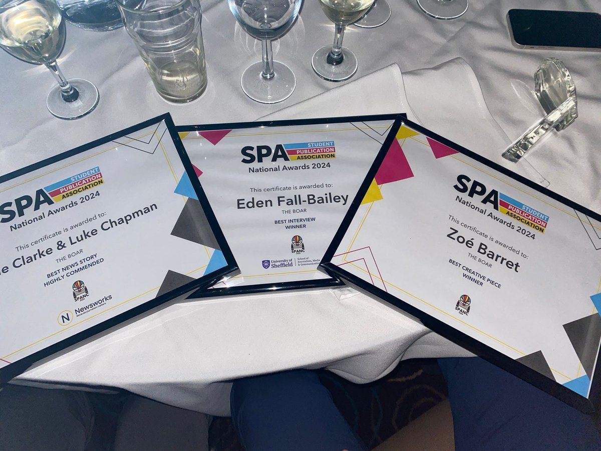 Great news: our student newspaper, @WarwickBoar, has been celebrated at the @SPAJournalism National Awards! 🏆 Find out more about the *three awards* that The Boar secured ⬇️ bit.ly/3U81idp @WarwickSU