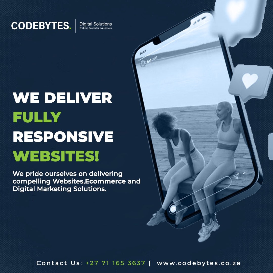 Let me create an amazing website for your business tailored to your needs. Some of ourworks! molokomdietitians.co.za Edgarlegoale.com Splashafrika.co.za Dm me today to get started! 📞 +27 71 165 3637 📧 info@codebyes.co.za 🌐 codebytes.co.za