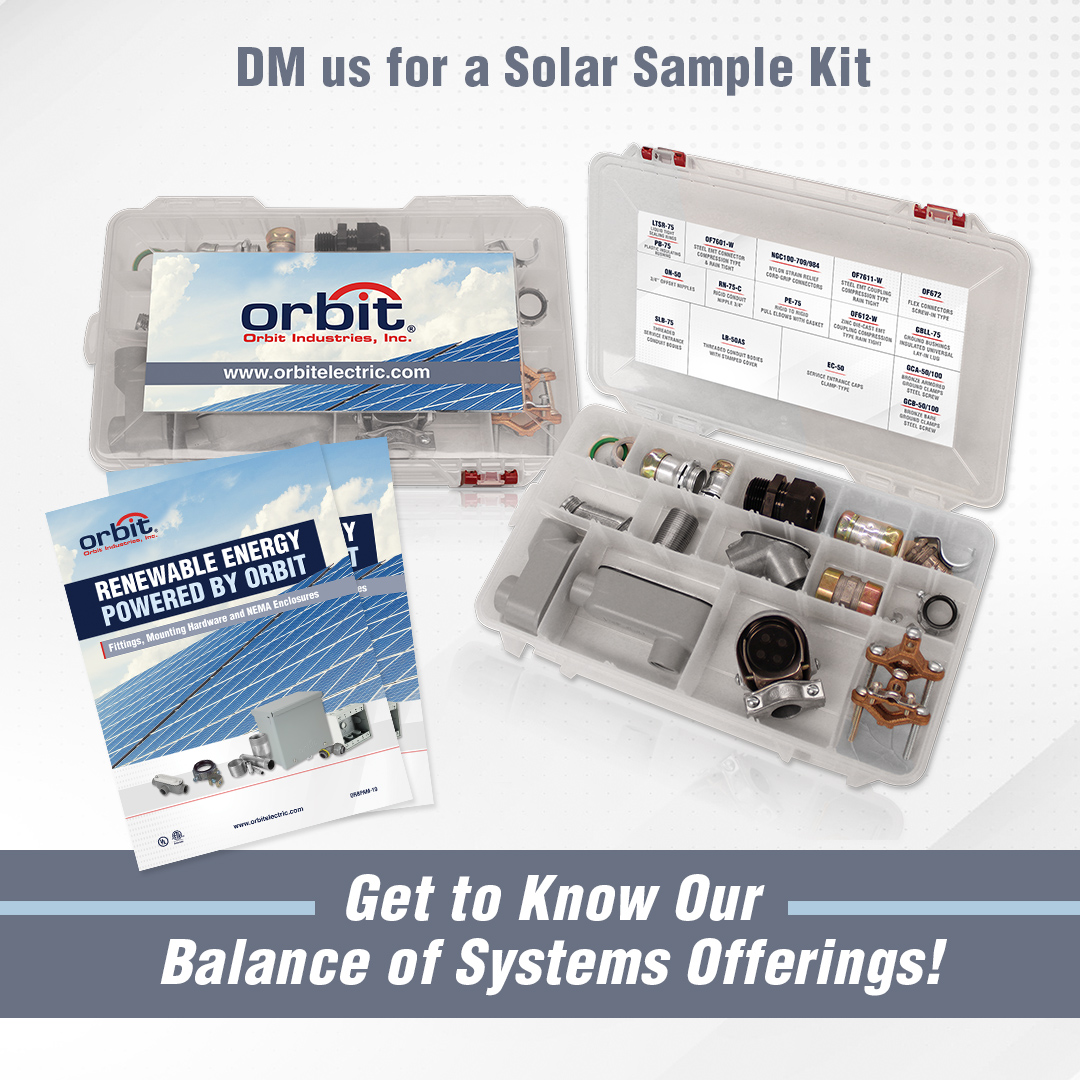 Orbitinc's tweet photo. We have created the perfect tool to help you gain advantages in the booming Renewable Energy market. Orbit's New Solar Pamphlet includes our most popular Balance of Systems products &amp; more offerings (DM us for a copy!) https://t.co/9zFDoue7qE