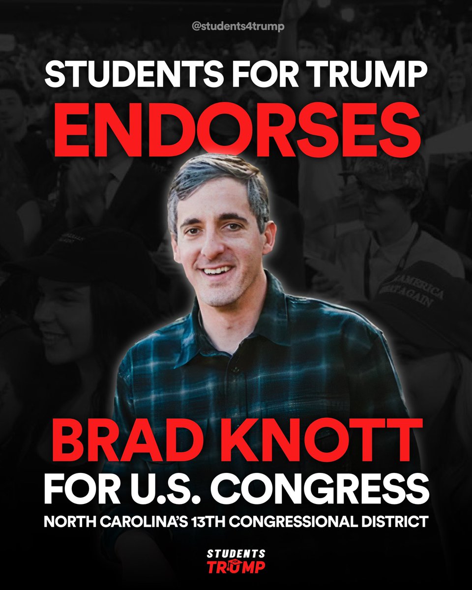Brad Knott, who is running in NC-13, has our COMPLETE and FULL endorsement! Brad is the America First choice for the district - we need leadership that will go to Washington and help drain the swamp that has been created. From the border to prices of food at the grocery…