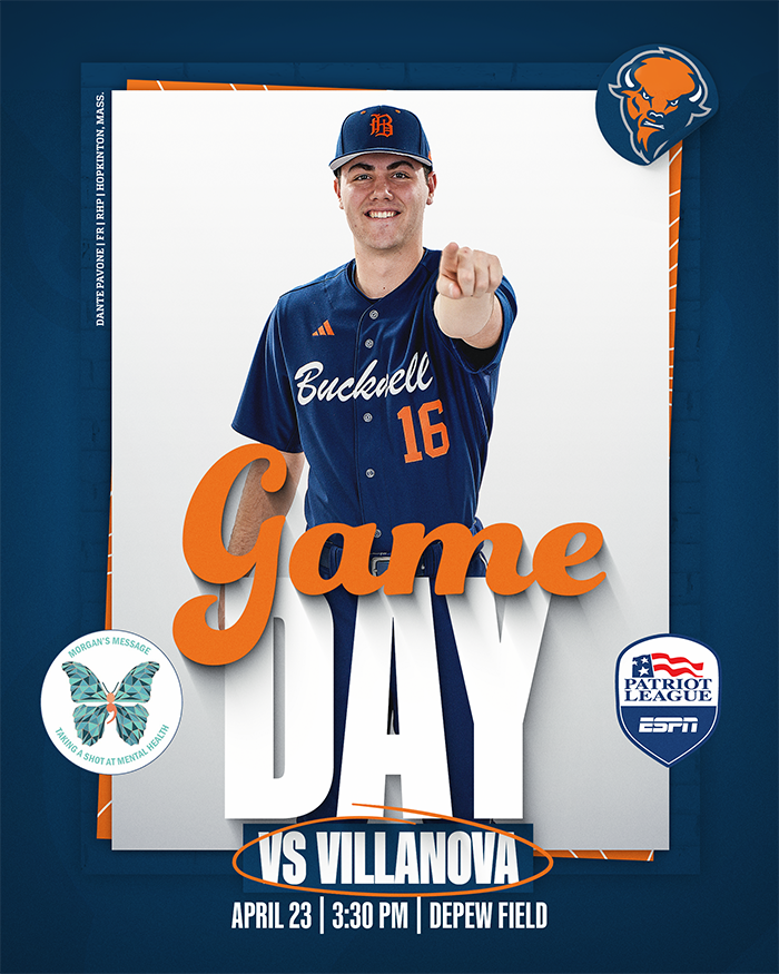 GAME DAY! Today we're playing for @MorgansMessage. Let's end the stigma surrounding mental health challenges. #rayBucknell #MentalHealthMatters 🆚 @VUBaseball ⏰ 3:30 p.m. 📍 Depew Field 📺 ESPN+ 📊 bit.ly/49xGHpf