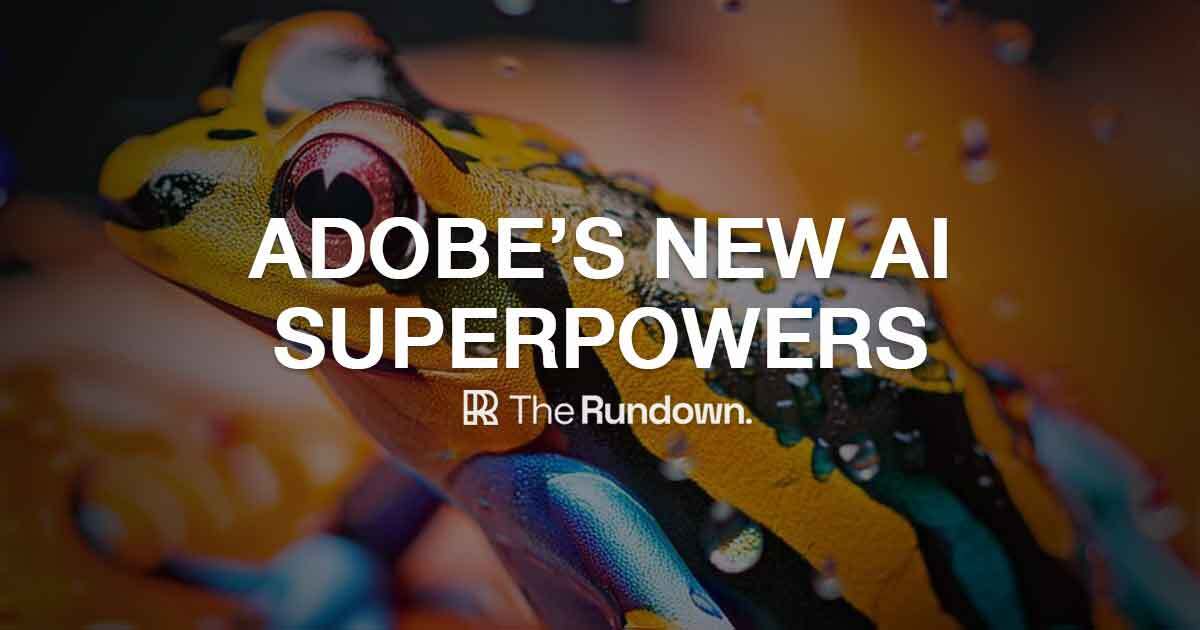 Top stories in AI today: -Adobe reveals new Firefly model -Apple makes another quiet AI acquisition -Bring your sketches to life for free -Sakana unveils Japanese image model -6 new AI tools & 4 new AI jobs Read more: therundown.ai/p/adobes-new-a…