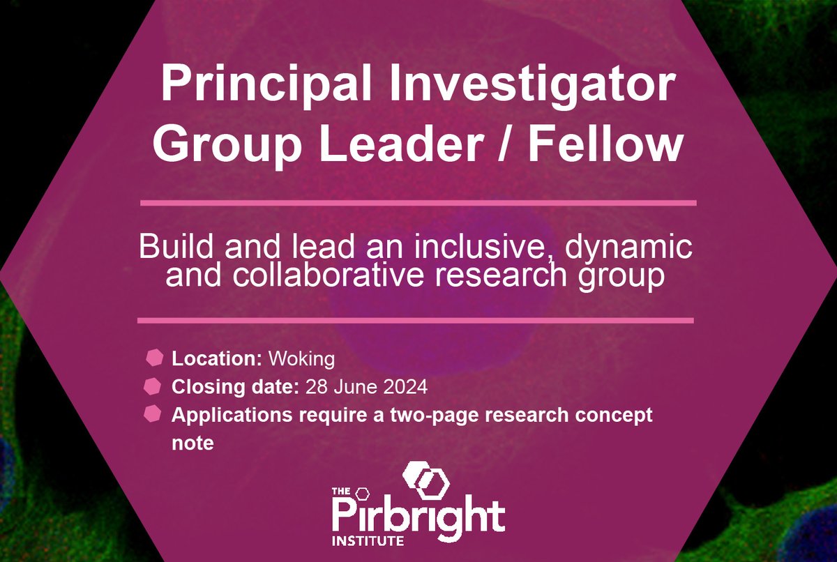 JOBS: Come and join us at The Pirbright Institute and lead innovative research in virology or immunology focused on high consequence livestock viral diseases. Apply now to become a Group Leader or Fellow ➡️ ow.ly/upjV50Rm4VK