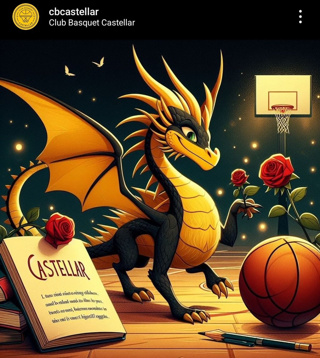 Molts 📖📖📖, moltes 🌹🌹🌹i, sobretot, molts i molts bàsquets 🏀🏀🏀!
Feliç diada de Sant Jordi 2024 🎠🐉