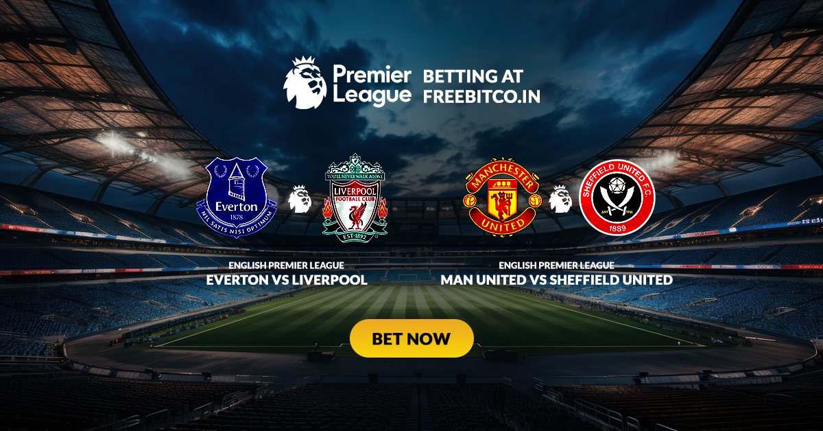 [Ends Soon] 🔥 The English Premier League season is reaching its climax! ⚽ With every match more crucial than ever, the excitement is at an all-time high! Everton faces Liverpool, while Manchester United takes on Sheffield United. Bet on these thrilling matches and win #BTC!