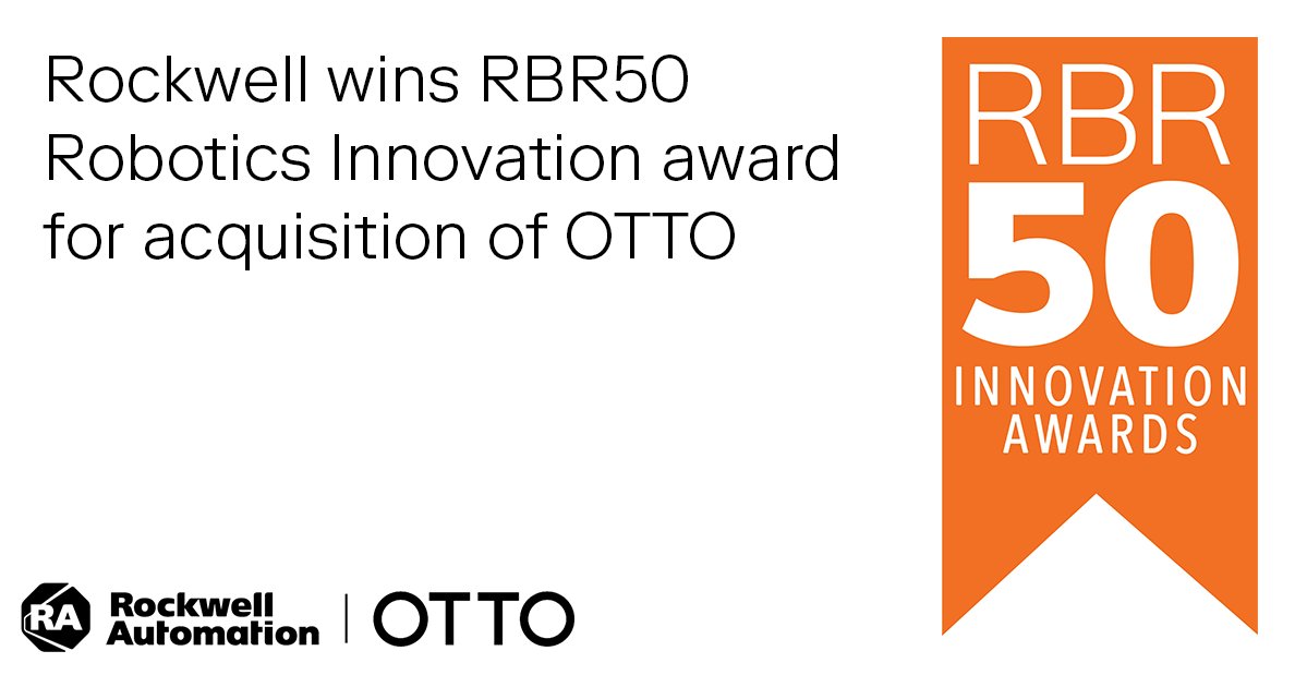 Congratulations @ROKAutomation on winning an #RBR50 Robotics Innovation Award by @therobotreport for their acquisition of OTTO. The acquisition provides manufacturers with a true end-to-end solution for optimizing operations across an entire facility. therobotreport.com/rbr50-2024/