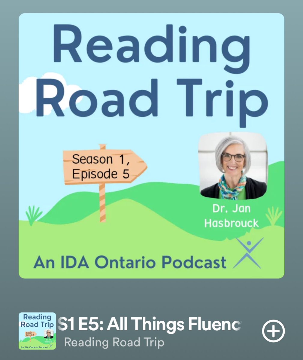 Really enjoyed this episode with @janhasbrouck on reading fluency. I love the “engine light” analogy as well for the 1 min screener. It INDICATES something is going on - but then we need to dive deeper to discover what is going on & how can we support. @IDA_Ontario @thismomloves