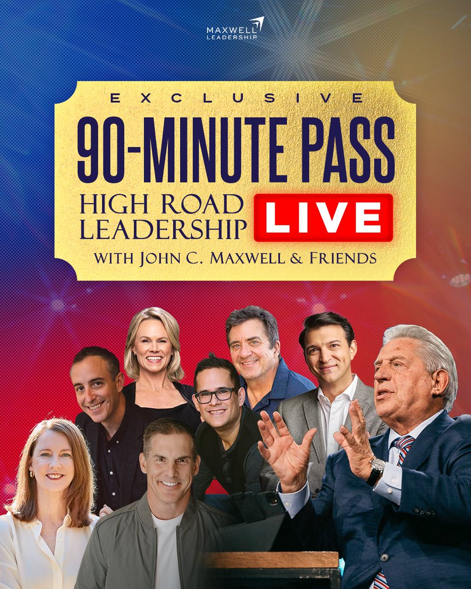 Today’s the day, my friends! High Road Leadership LIVE begins at 4pm ET, and for the first 90 MINUTES, we’ve decided to open the doors to the general public. This includes my opening session! Go to highroadleadershiplive.com to register and join us. We can’t wait!