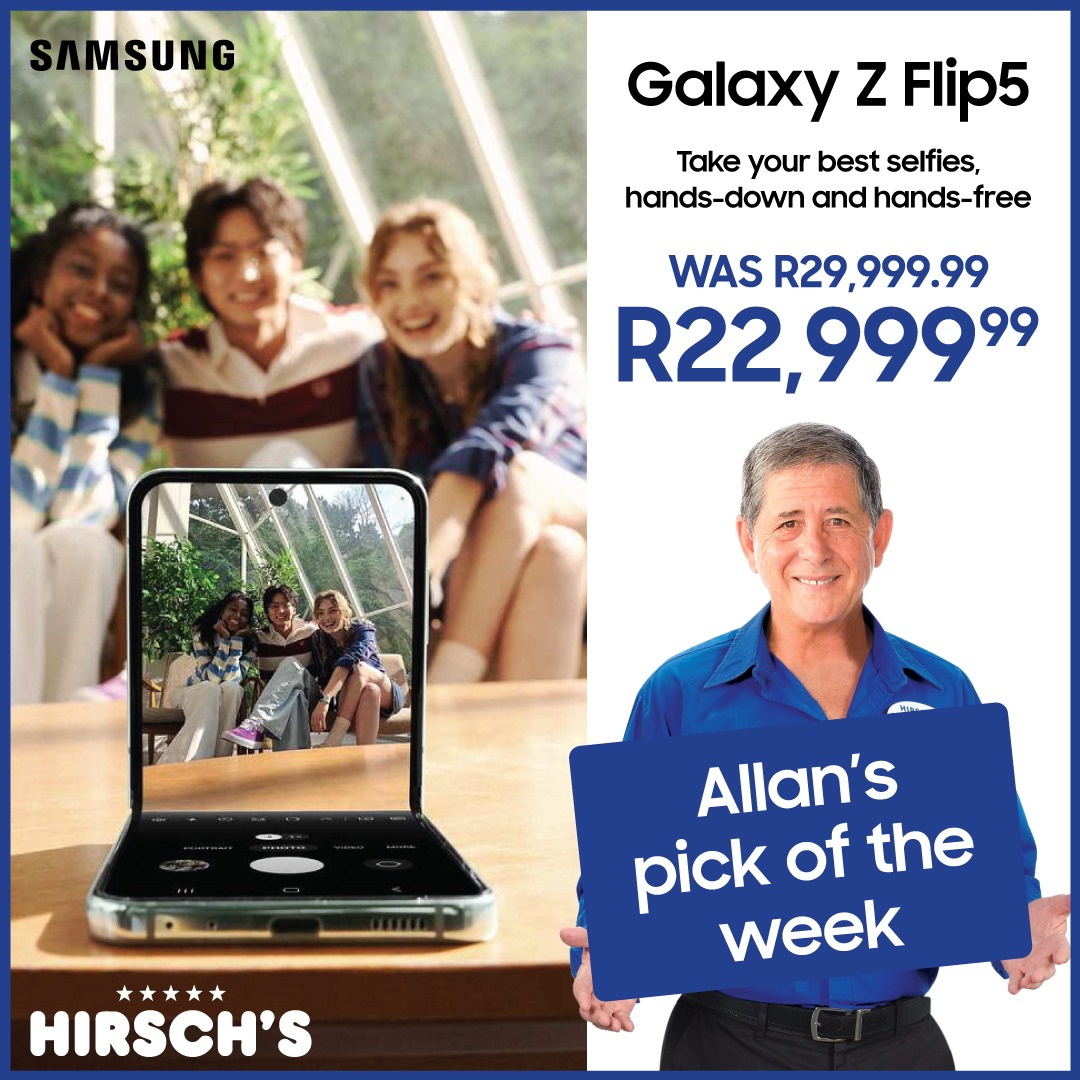 🌟 Allan's Pick of the Week! 🌟 This week, I'm excited to share my top pick: the Samsung Galaxy Z Flip5! 📱 Shop in-store or online- bit.ly/4daUHHN